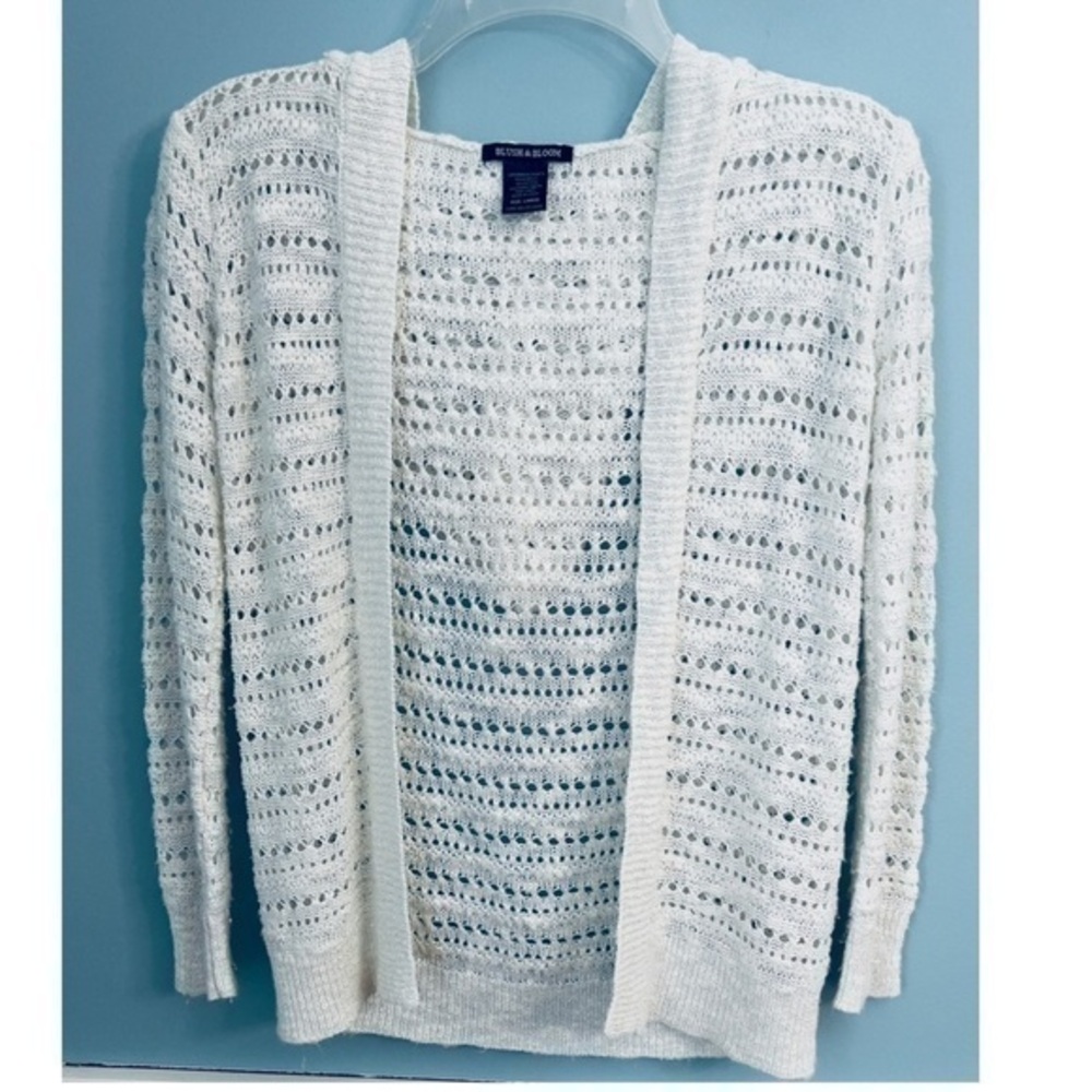 Blush & Bloom Hooded Sweater Hoodie Cardigan Sparkly Holiday Size Large